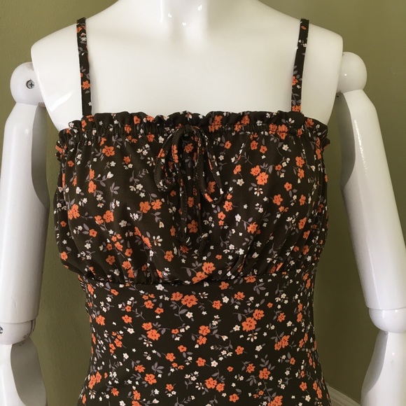 Bailey Blue Ditsy Tank Dress, Olive Rust - Picture 3 of 8